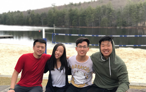 Me and my Friends in front of Lake Champion